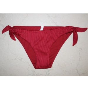 Express | Low Rise Ribbed Bow Tie Bikini Bottoms